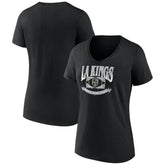 Los Angeles Kings Women's Slapshot V-Neck T-Shirt Black