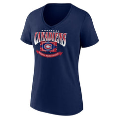 Montreal Canadiens Women's Slapshot V-Neck T-Shirt Navy