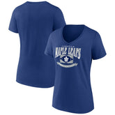 Toronto Maple Leafs Women's Slapshot V-Neck T-Shirt Blue