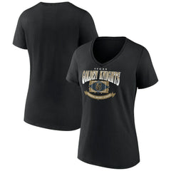 Vegas Golden Knights Women's Slapshot V-Neck T-Shirt Black