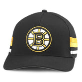 Boston Bruins American Needle HotFoot Stripes Trucker Adjustable Hat Black