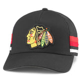 Chicago Blackhawks American Needle HotFoot Stripes Trucker Adjustable Hat Black
