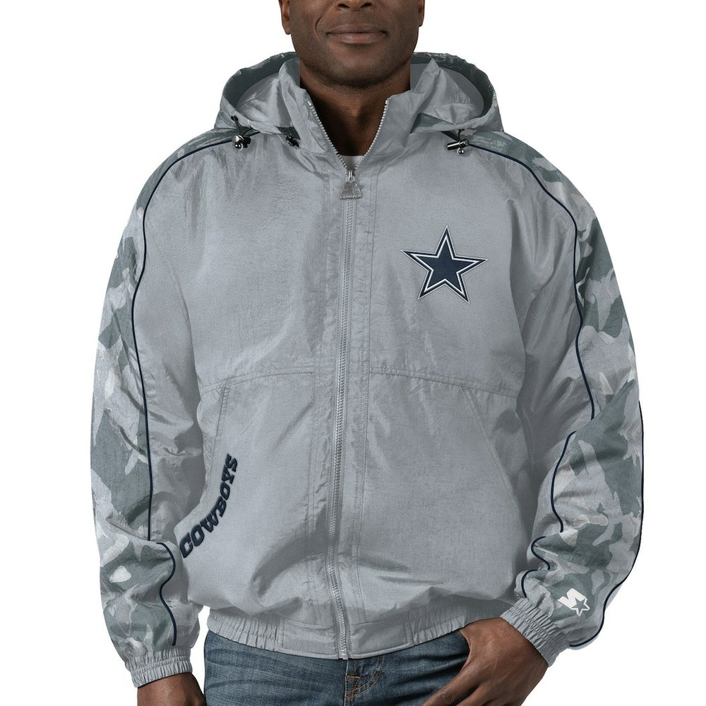 Dallas Cowboys Starter Throwback Thursday Night Lights Hoodie Full-Zip Jacket - Silver cheap