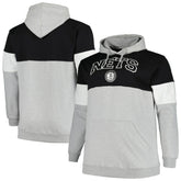 Brooklyn Nets Big & Tall Pullover Hoodie - Black/White | Fanatics online