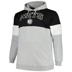 Brooklyn Nets Big & Tall Pullover Hoodie - Black/White | Fanatics online
