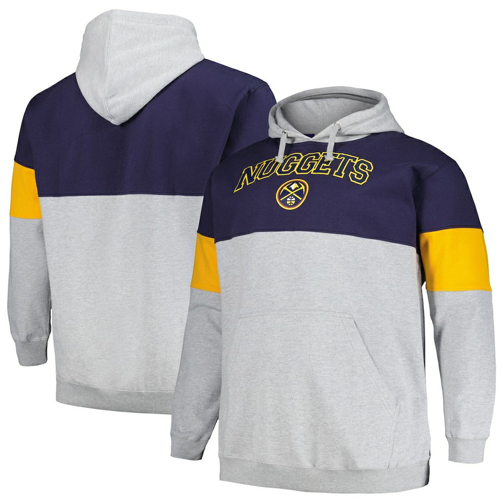 Denver Nuggets Big & Tall Pullover Hoodie sale - Navy/Gold | Fanatics outlet