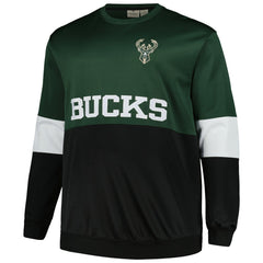 Milwaukee Bucks Big & Tall Split Pullover Sweatshirt - Hunter Green/Black | Fanatics cheap