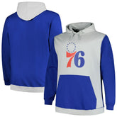 Philadelphia 76ers Big & Tall Primary Arctic Pullover Hoodie - Royal/Silver | Fanatics for sale