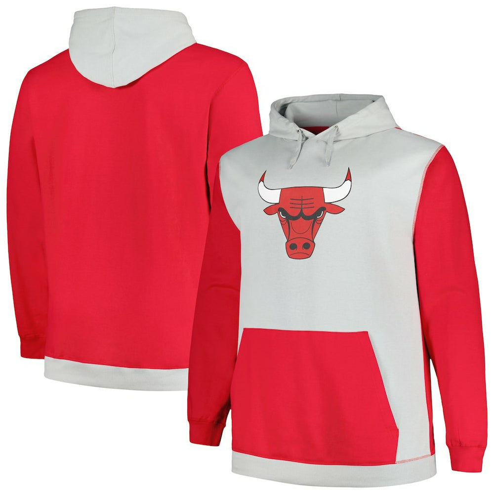 Chicago Bulls Big & Tall Primary Arctic Pullover Hoodie - Red/Silver | Fanatics for sale