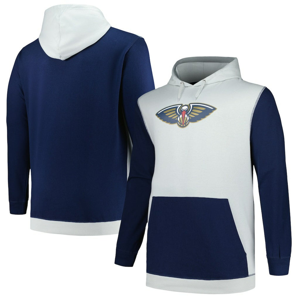 New Orleans Pelicans Big & Tall Primary Arctic Pullover Hoodie - Navy/Silver | Fanatics cheap