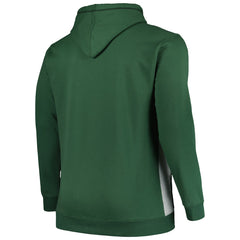 Milwaukee Bucks Big & Tall Contrast Pieced Stitched Full-Zip Hoodie - Hunter Green/Heather Gray | Fanatics outlet