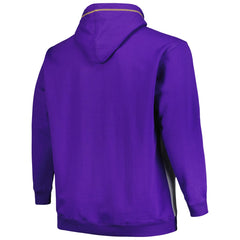 Los Angeles Lakers Big & Tall Contrast Pieced Stitched Full-Zip Hoodie - Purple/Heather Gray | Fanatics outlet