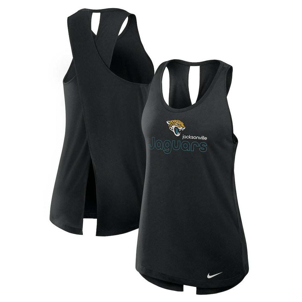 Jacksonville Jaguars Women's Open-Back Crisscross Dri-FIT Tank Top - Black | Nike discount