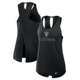 Las Vegas Raiders Women's Open-Back Crisscross Dri-FIT Tank Top - Black | Nike for sale