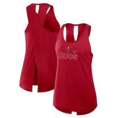 Tampa Bay Buccaneers Women's Open-Back Crisscross Dri-FIT Tank Top - Red | Nike on sale