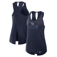 Tennessee Titans Women's Open-Back Crisscross Dri-FIT Tank Top - Navy | Nike for sale