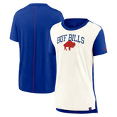 Buffalo Bills Women's Wordmark Tri-Blend T-Shirt - Cream/Royal | Nike on sale