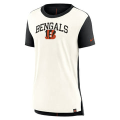 Cincinnati Bengals Women's Wordmark Tri-Blend T-Shirt - Cream/Black | Nike outlet