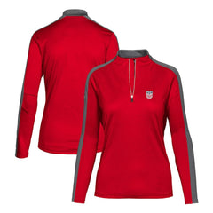 USMNT Levelwear Women's Quarter-Zip Pullover Top - Red online