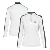 USMNT Levelwear Women's Quarter-Zip Pullover Top - White on sale