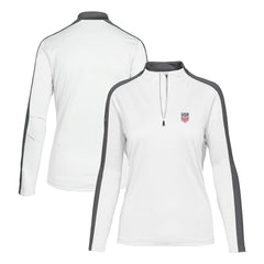 USMNT Levelwear Women's Quarter-Zip Pullover Top - White on sale