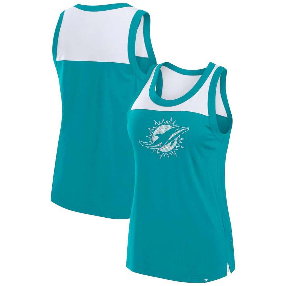 Miami Dolphins Women's Sequin Tank Top - Aqua cheap