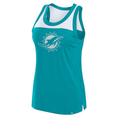 Miami Dolphins Women's Sequin Tank Top - Aqua cheap