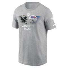 Jacksonville Jaguars vs. Buffalo Bills 2023 London Game T-Shirt - Heather Charcoal | Nike cheap
