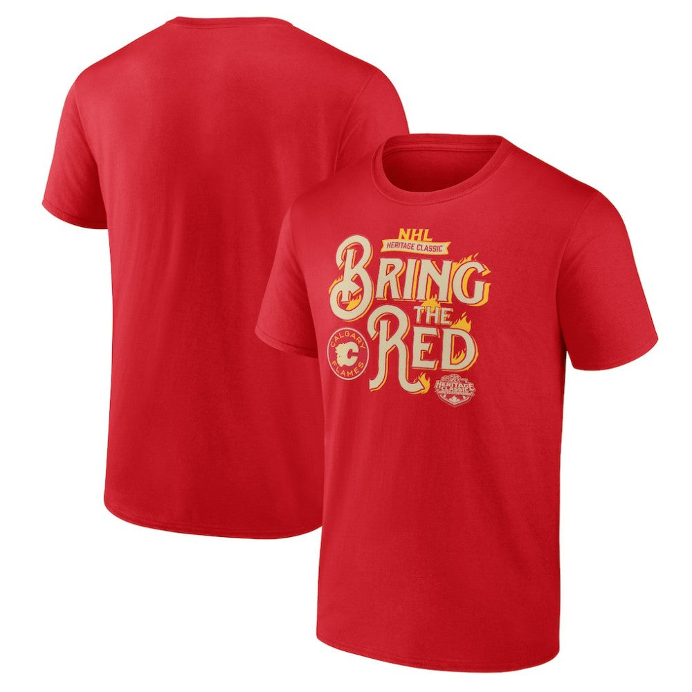 Calgary Flames Fanatics 2023 NHL Heritage Classic Local T-Shirt – Red