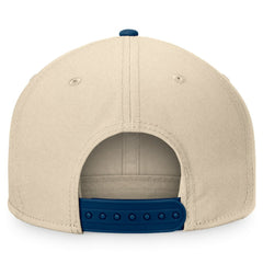 Seattle Kraken Fanatics Goalaso Snapback Hat Cream/Deep Sea Blue