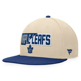 Toronto Maple Leafs Fanatics Goalaso Snapback Hat Cream/Blue