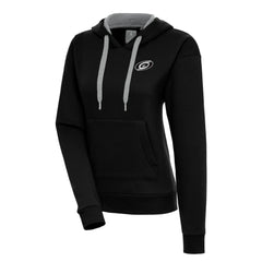 Carolina Hurricanes Antigua Women's Metallic Logo Victory Pullover Hoodie Black