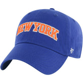 New York Knicks '47 Core Wordmark Clean Up Adjustable Hat - Blue | 47 brand online