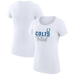 Indianapolis Colts G-III 4Her by Carl Banks Women's Team Graphic Fitted T-Shirt - White online