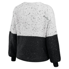 Brooklyn Nets WEAR by Erin Andrews Women's Color-Block Pullover Sweater - White/Black sale