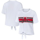 Chicago Bulls WEAR by Erin Andrews Women's Tie-Front T-Shirt sale - White sale