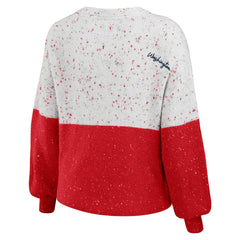 Washington Wizards WEAR by Erin Andrews Women's Color-Block Pullover Sweater - White/Red shop