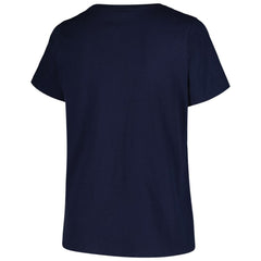 Cleveland Guardians Profile Women's Plus Size Arch Logo T-Shirt - Navy