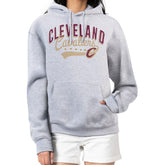 Cleveland Cavaliers G-III 4Her by Carl Banks Women's Filigree Logo Pullover Hoodie - Heather Gray shop