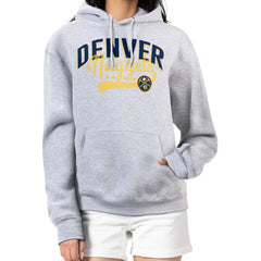 Denver Nuggets G-III 4Her by Carl Banks Women's Filigree Logo Pullover Hoodie - Heather Gray shop