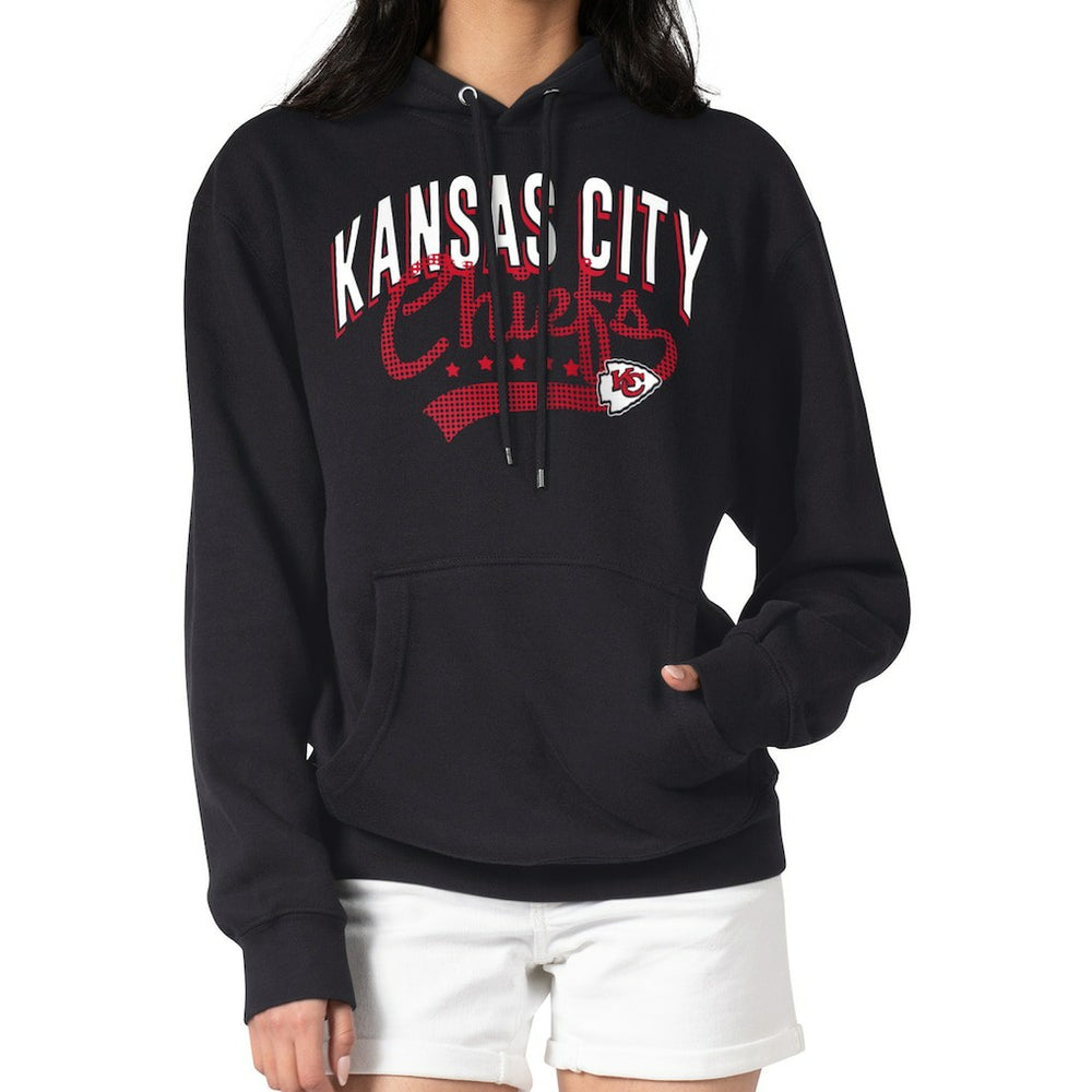 Kansas City Chiefs G-III 4Her by Carl Banks Women's Filigree Logo Pullover Hoodie – Black for sale