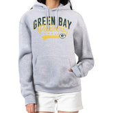 Green Bay Packers G-III 4Her by Carl Banks Women's Filigree Logo Pullover Hoodie – Heather Gray discount