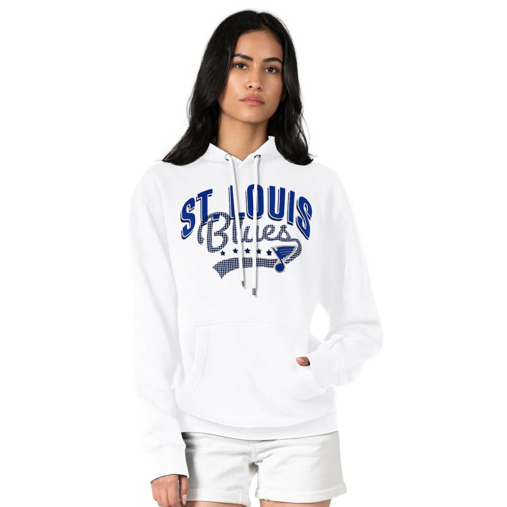 St. Louis Blues G-III 4Her by Carl Banks Women's Filigree Logo Pullover Hoodie – White