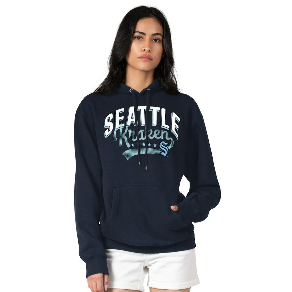 Seattle Kraken G-III 4Her by Carl Banks Women's Filigree Logo Pullover Hoodie – Deep Sea Blue