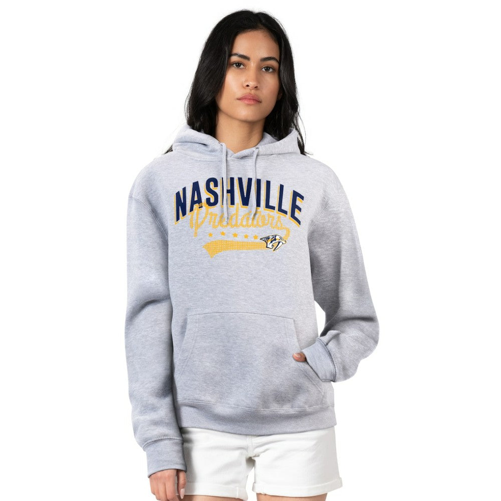 Nashville Predators G-III 4Her by Carl Banks Women's Filigree Logo Pullover Hoodie – Gray