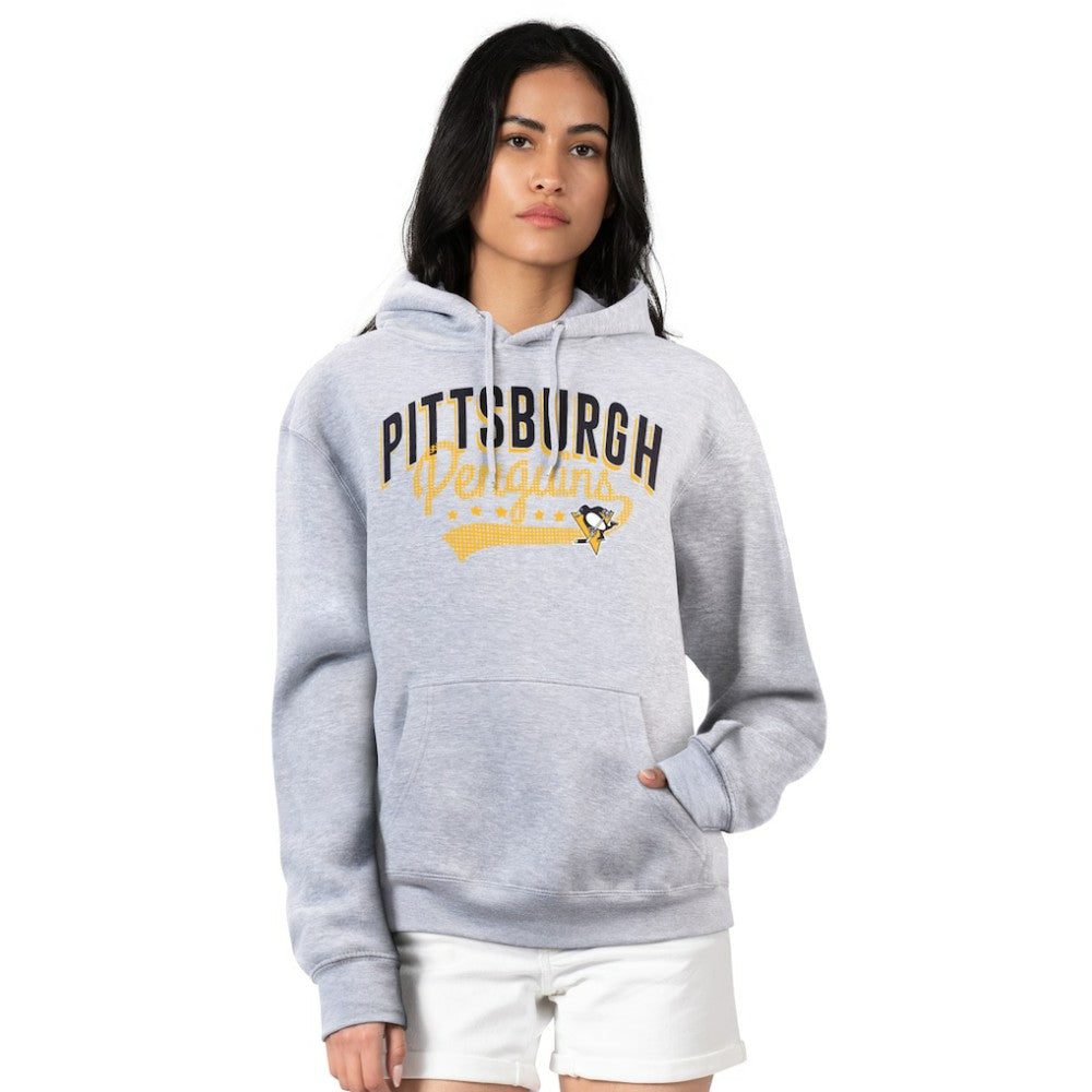 Pittsburgh Penguins G-III 4Her by Carl Banks Women's Filigree Logo Pullover Hoodie – Gray
