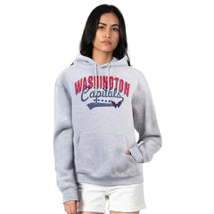 Washington Capitals G-III 4Her by Carl Banks Women's Filigree Logo Pullover Hoodie – Gray