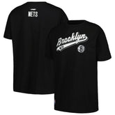 Brooklyn Nets Pro Standard Women's Script Boyfriend T-Shirt - Black for sale
