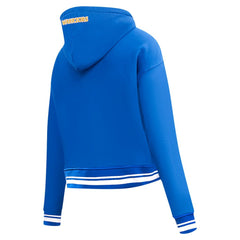 Golden State Warriors Pro Standard Women's Script Tail Cropped Pullover Hoodie sale - Royal online