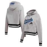 Orlando Magic Pro Standard Women's Script Tail Cropped Pullover Hoodie - Heather Gray shop